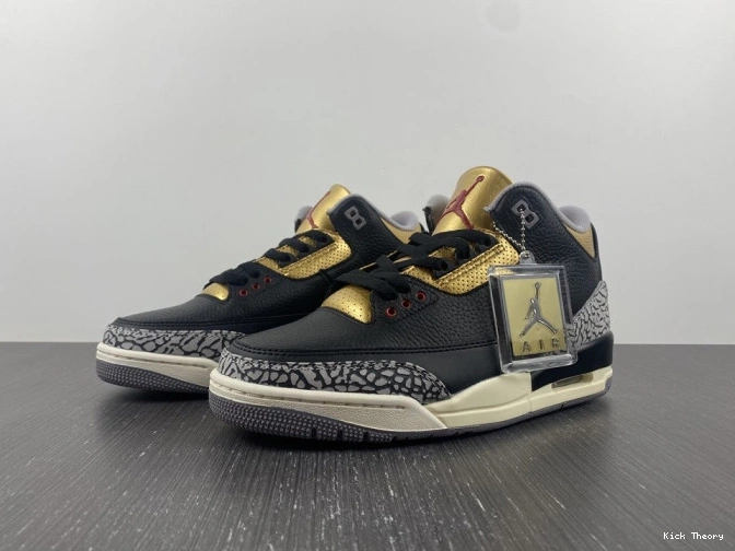 Kick Theory Jordan Air 3 Black Gold CK9246-067 WMNS 0802